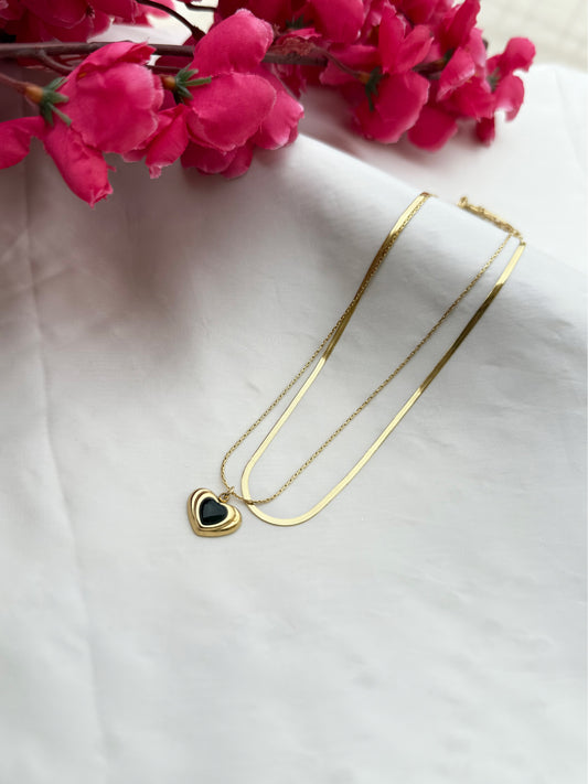 Midnight Heart Necklace