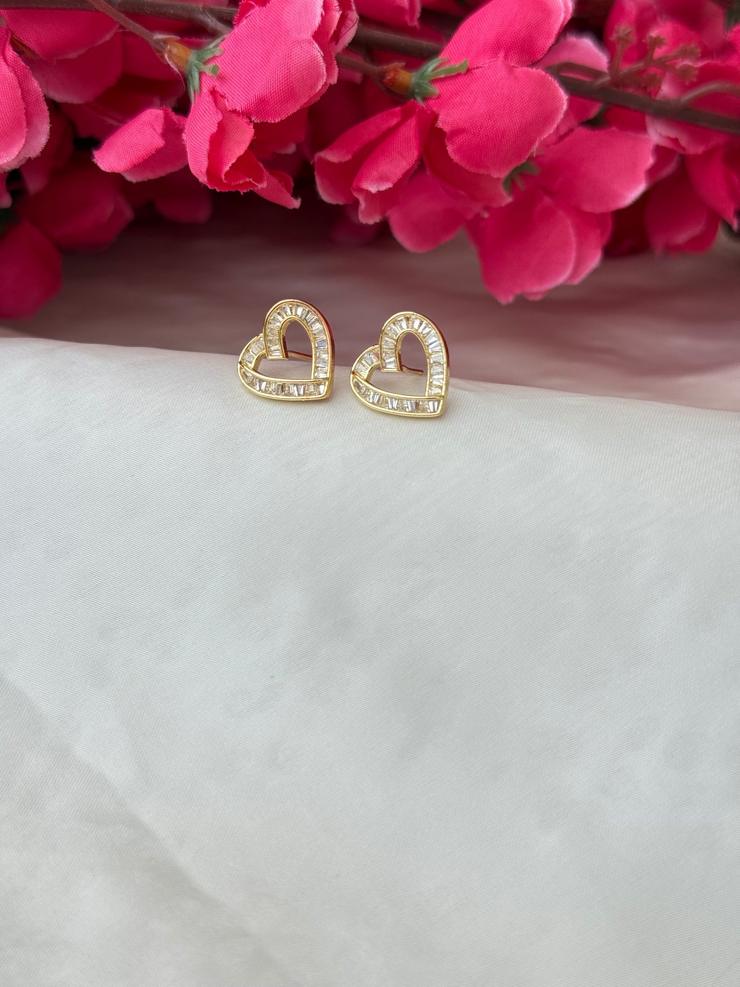 Crystal Hearts Earring
